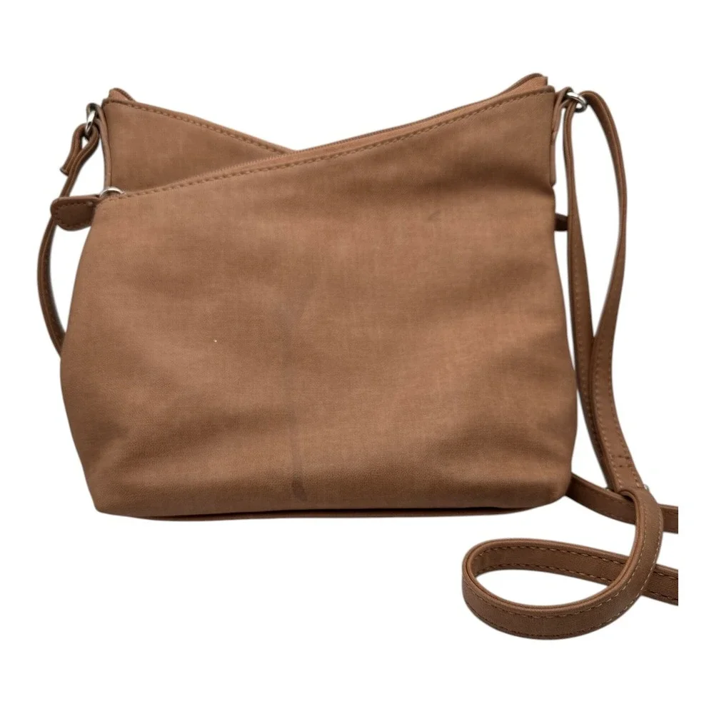 MultiSac Hobo Shoulder Bag Purse Tan Lined Divided Pockets